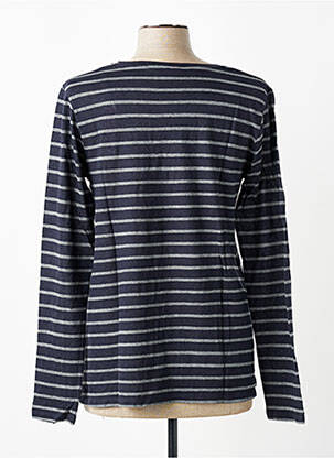 T-shirt manches longues manches longues bleu MAJESTIC FILATURES femme
