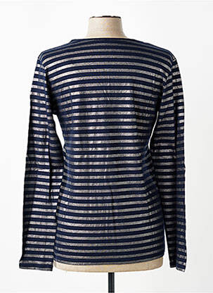 T-shirt manches longues manches longues bleu MAJESTIC FILATURES femme