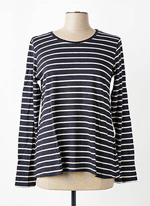 T-shirt manches longues manches longues bleu MAJESTIC FILATURES femme