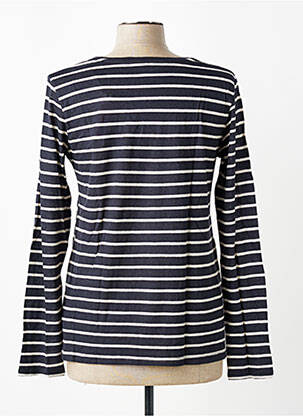 T-shirt manches longues manches longues bleu MAJESTIC FILATURES femme