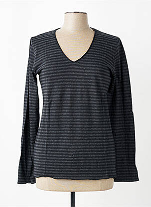 T-shirt manches longues manches longues gris MAJESTIC FILATURES femme