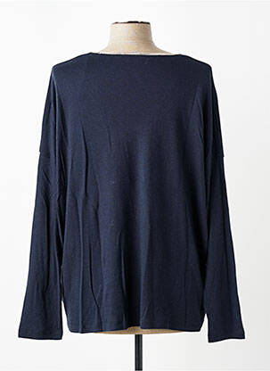 T-shirt manches longues manches longues bleu MAJESTIC FILATURES femme