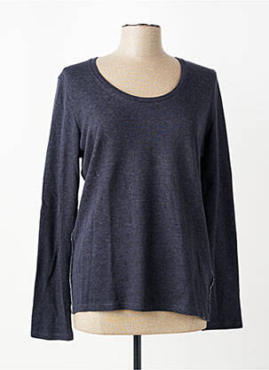 T-shirt manches longues manches longues bleu MAJESTIC FILATURES femme
