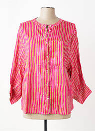 Chemisier tissage popeline manches 3/4 rose MKT STUDIO femme