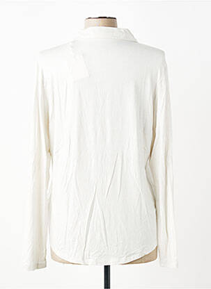 Chemisier coupe cintrée manches longues argent MAJESTIC FILATURES femme