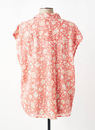 Chemisier imprimé fleurs manches courtes rose INDI & COLD femme