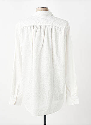 Chemisier coupe droite manches longues blanc BOIURRIENNE femme