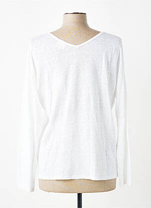 Pull coupe cintrée manches longues blanc HARTFORD femme