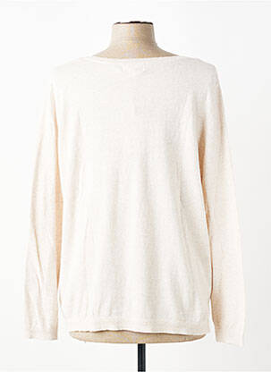 Pull tissage chiné manches longues beige YERSE femme