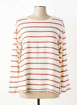 Pull coupe droite manches longues beige YERSE femme