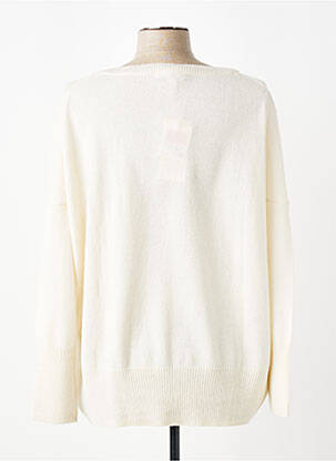 Pull stretch manches longues beige MAJESTIC FILATURES femme