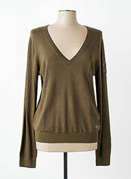 Pull stretch manches longues vert FREEMAN T.PORTER femme