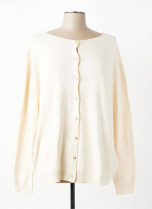 Gilet manches longues stretch beige YAYA femme