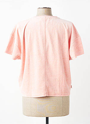 T-shirt stretch manches courtes rose HAPPY femme