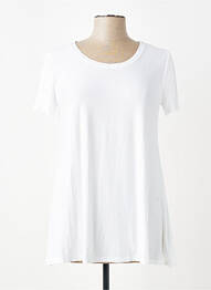 T-shirt stretch manches courtes blanc MAJESTIC FILATURES femme