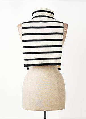 Col / tour de cou imprimé rayures beige FIVE femme