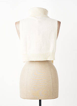 Col / tour de cou maille tricot beige FIVE femme