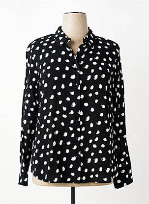 Chemisier coupe cintrée manches longues noir ZILCH femme
