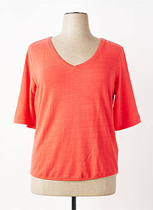 T-shirt coupe droite manches courtes rouge ZILCH femme