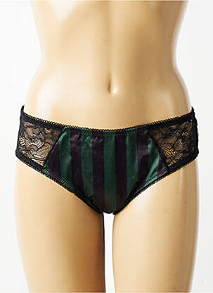 Culotte tissage satiné vert ICHI femme