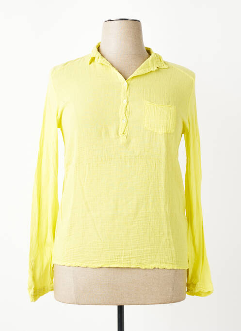 Blouse poignets boutonnés avec fente manches longues vert HARTFORD femme
