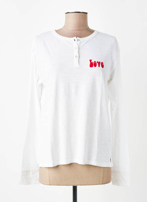T-shirt manches longues manches longues blanc FIVE femme