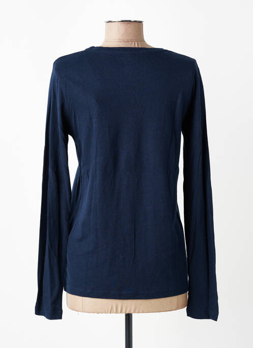 T-shirt manches longues manches longues bleu MAJESTIC FILATURES femme