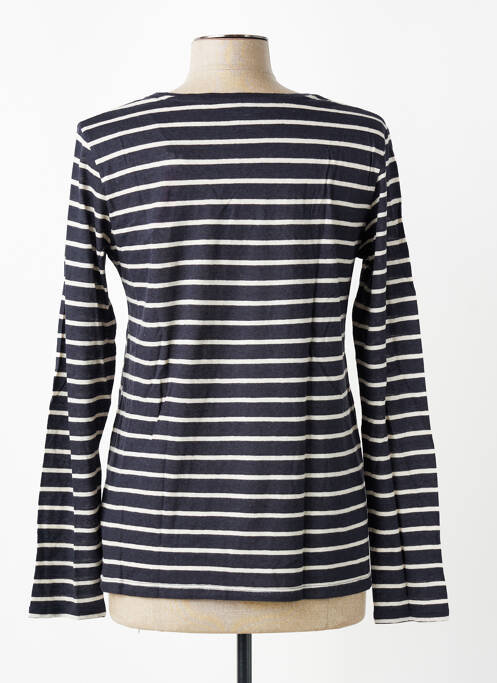 T-shirt manches longues manches longues bleu MAJESTIC FILATURES femme