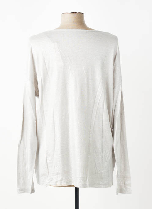 Top stretch manches longues argent MAJESTIC FILATURES femme