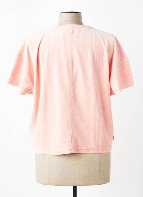 T-shirt stretch manches courtes rose HAPPY femme