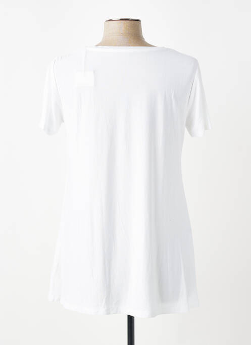 T-shirt stretch manches courtes blanc MAJESTIC FILATURES femme