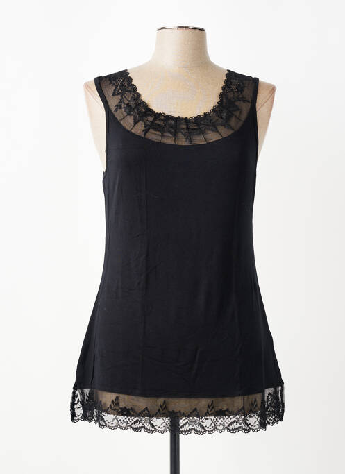 Top tissage jersey manches longues noir CREAM femme