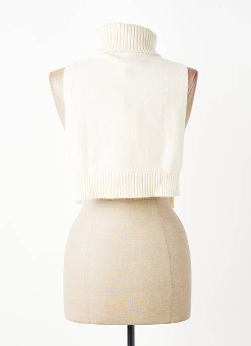 Col / tour de cou maille tricot beige FIVE femme