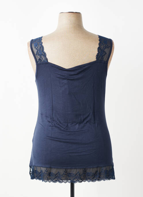 Top tissage jersey manches longues bleu CREAM femme
