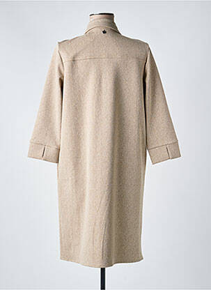 Robe mi-longue imprimé fantaisie manches longues beige STREET ONE femme