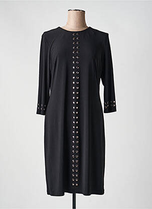 Robe mi-longue manches longues manches longues noir JOSEPH RIBKOFF femme
