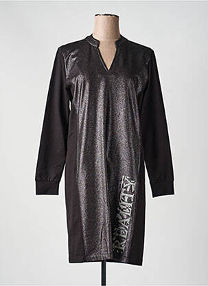Robe mi-longue manches longues manches longues noir TUZZI femme