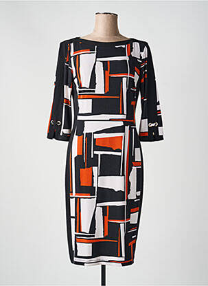 Robe mi-longue manches 3/4 manches 3/4 noir JOSEPH RIBKOFF femme