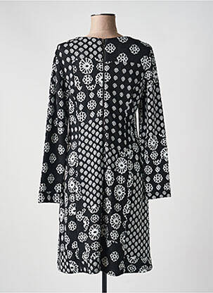 Robe pull coupe droite manches longues noir DOLCEZZA femme