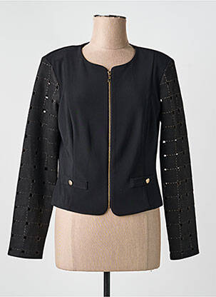 Veste casual col rond noir JOSEPH RIBKOFF femme
