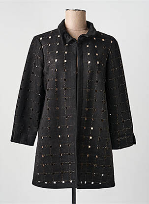 Veste casual tissage suedine noir JOSEPH RIBKOFF femme