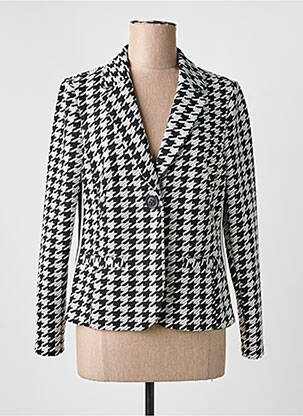 Veste casual col tailleur noir FRANK WALDER femme