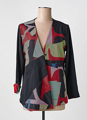 Veste casual coupe cintrée noir FRANCK ANNA femme