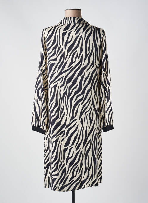Robe mi-longue imprimé fantaisie manches longues bleu TUZZI femme