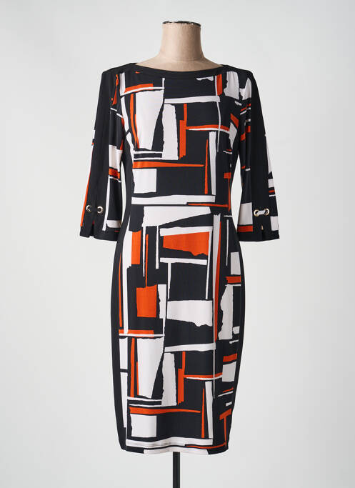 Robe mi-longue manches 3/4 manches 3/4 noir JOSEPH RIBKOFF femme