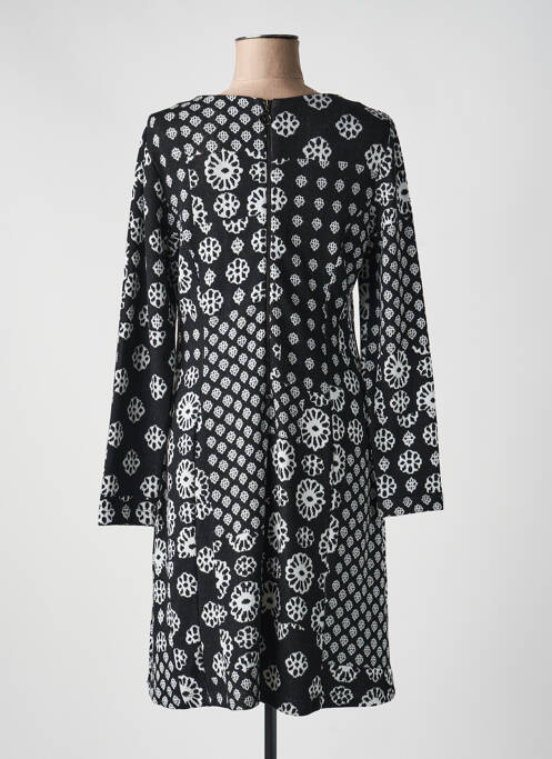 Robe pull coupe droite manches longues noir DOLCEZZA femme