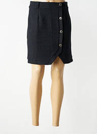 Jupe courte tissage tweed noir EVA KAYAN femme