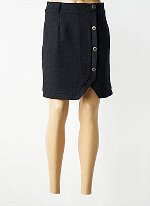 Jupe courte tissage tweed noir EVA KAYAN femme