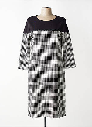 Robe mi-longue manches longues manches longues noir FRANK WALDER femme