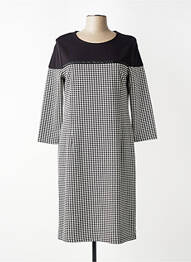 Robe mi-longue manches longues manches longues noir FRANK WALDER femme